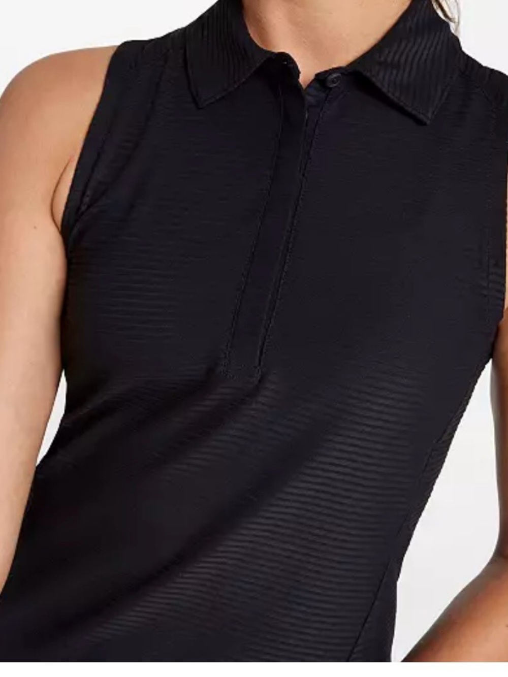 CALIA by Carrie Underwood Black Sleeveless Polo Tank Top